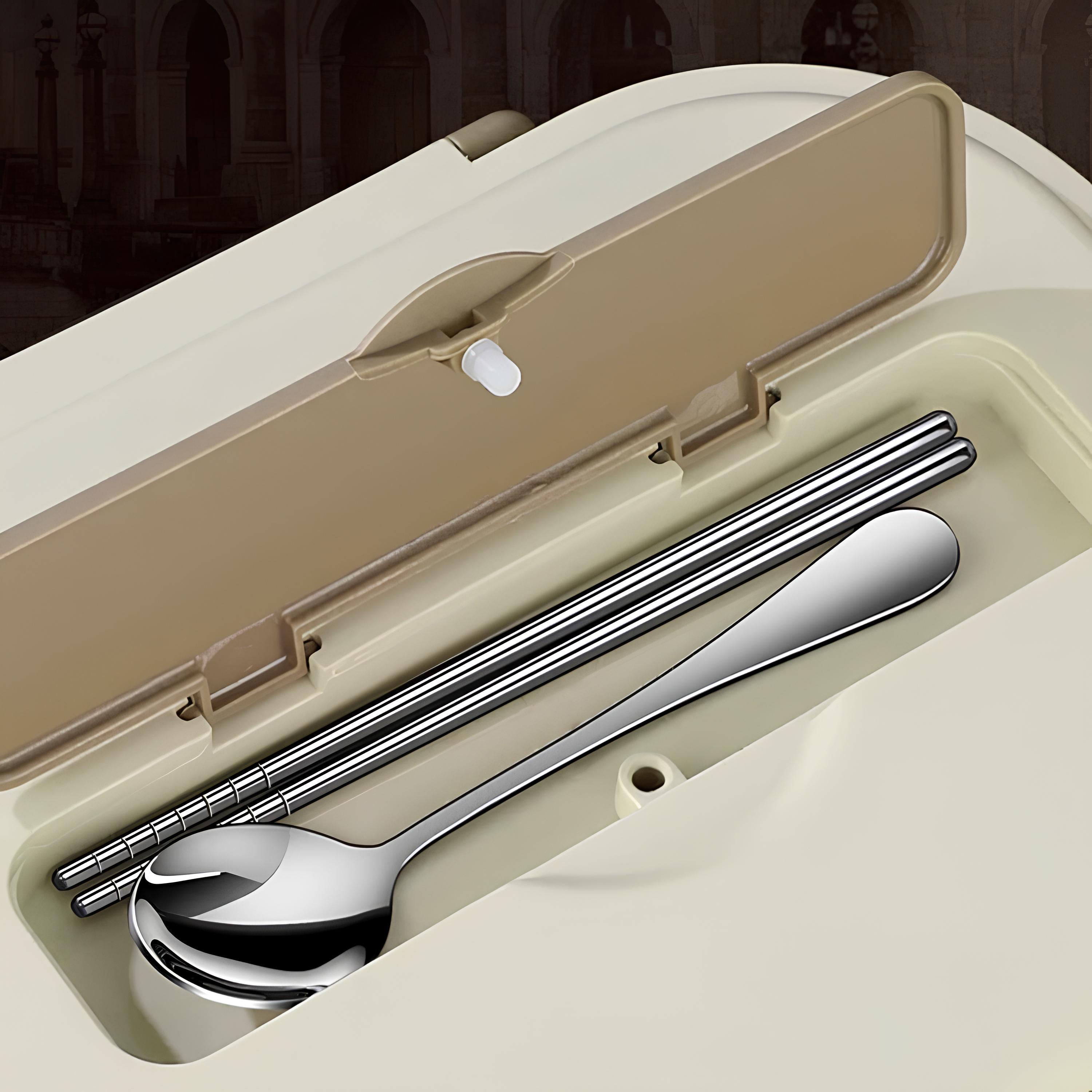 Ланч-бокс термо з нержавіючої сталі з термосумкою (2587) - фото 4