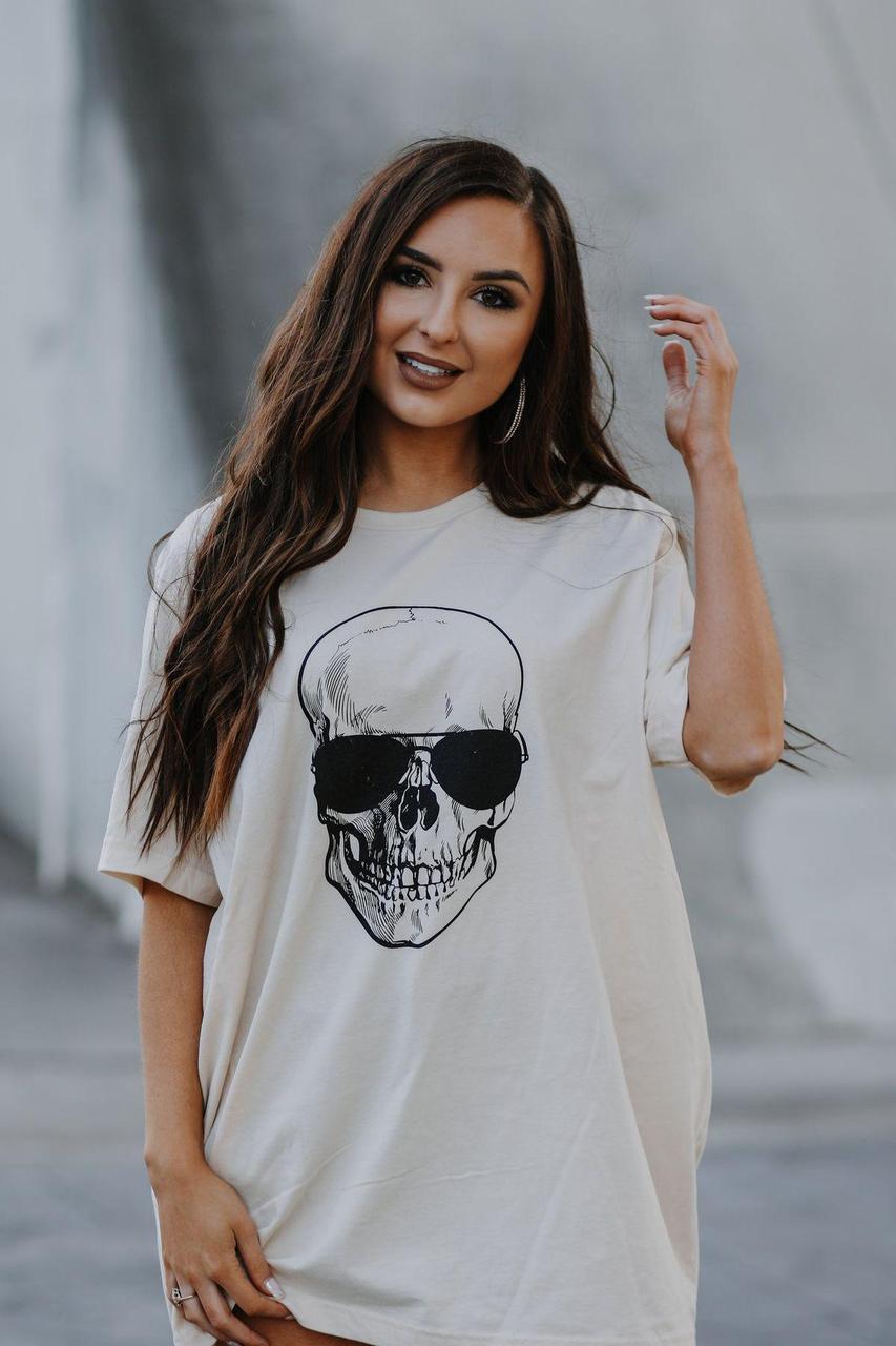 Футболка женская с принтом Pin-000-301 повседневная S Белый (2664082082)