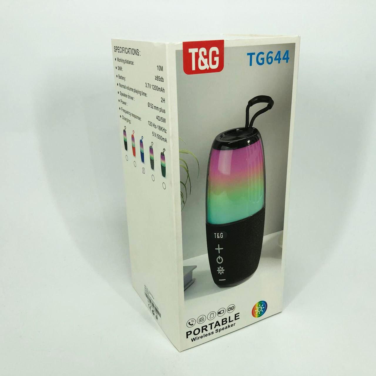 Колонка портативна TG644 5W з RGB підсвічуванням та ремінцем Синій - фото 3 Колонка портативна TG644 5W з RGB підсвічуванням та ремінцем Синій - фото 3