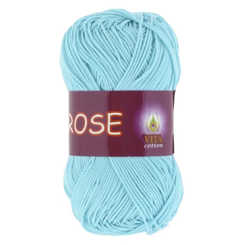 Пряжа Vita Cotton Rose 3909 голубой (3347)