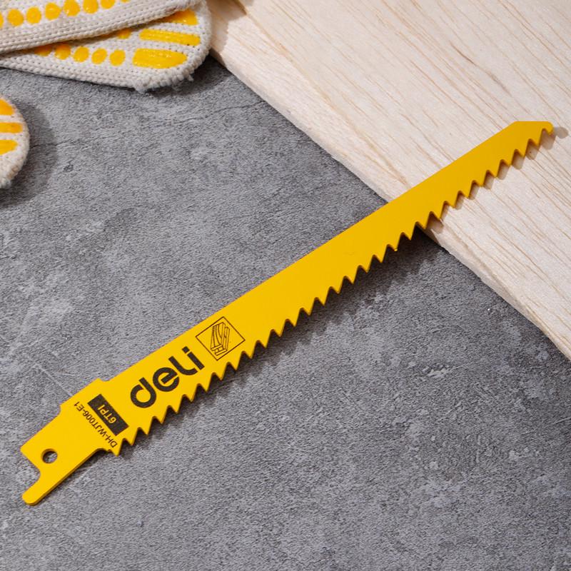 Полотно пиляльне для дерева Deli Tools EDH-WJT006-E1 6TPI-HCS 150х19х1,2 мм (27207110) - фото 2