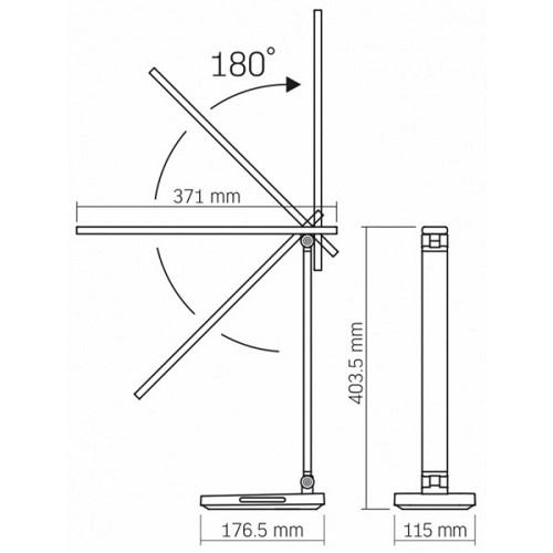Лампа настільна з бездротовою зарядкою Videx VL-TF17B LED 18W 1800-6500K 500Lm Black (571975) - фото 4