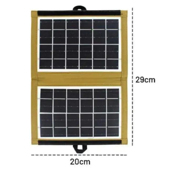 ᐉ Солнечная панель портативная складная CCLamp CL-670 7W с USB выходом  Коричневый