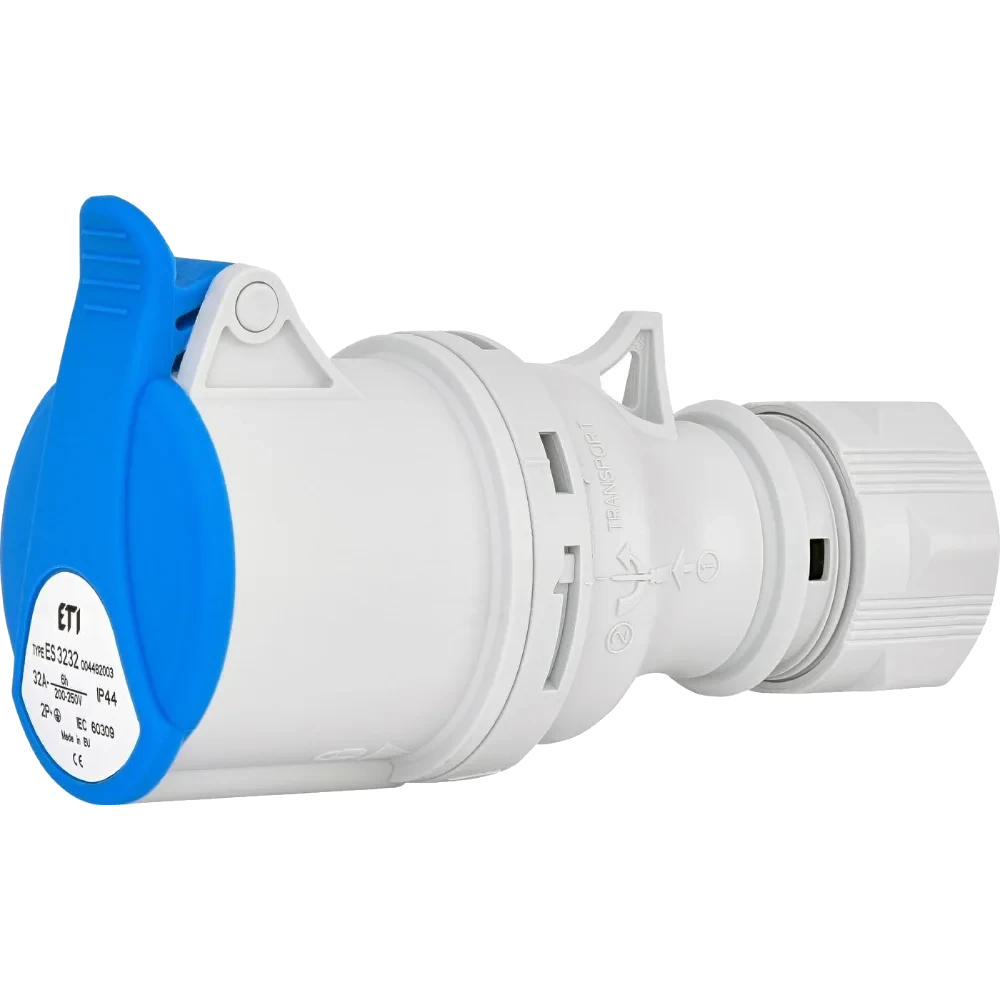 Розетка кабельна ЕТІ ES-3232 IP44 32A 230V 2P+PE (2983448196)