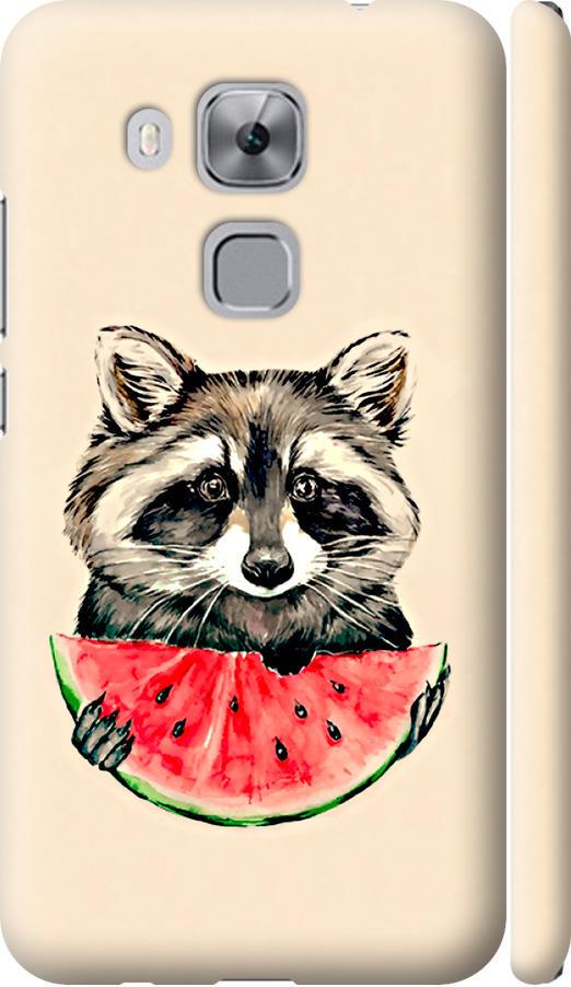 Чехол на Huawei Nova Plus Енотик с арбузом (4605m-961-42517)