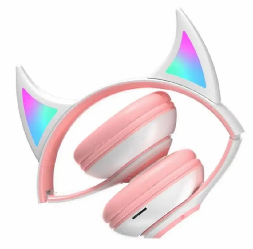 Навушники Bluetooth STN-25 з декоративними вушками і яскравим підсвічуванням Рожевий (2104618665) - фото 2 Навушники Bluetooth STN-25 з декоративними вушками і яскравим підсвічуванням Рожевий (2104618665) - фото 2