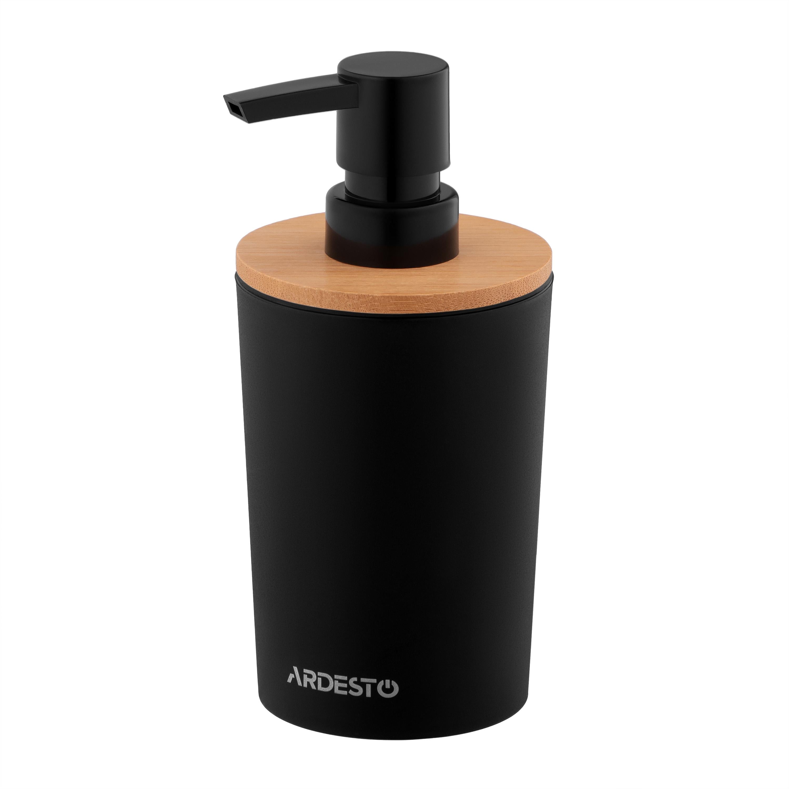 Диспенсер для мила Ardesto Minimalism 380 мл Чорний (ARHB3104BB)