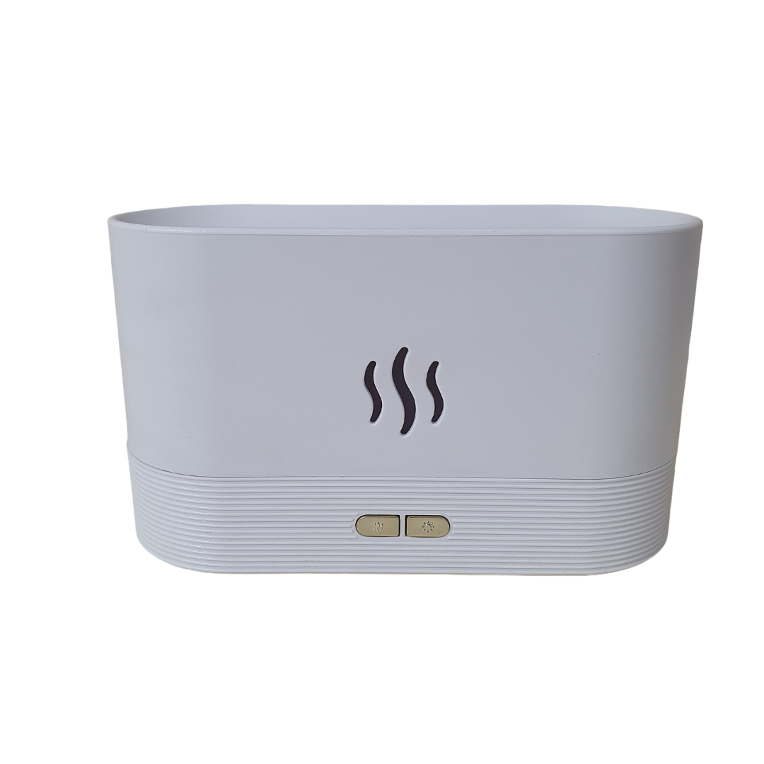 Увлажнитель воздуха Камин с эффектом огня с ароматической функцией 180 мл (V91-U19-White)