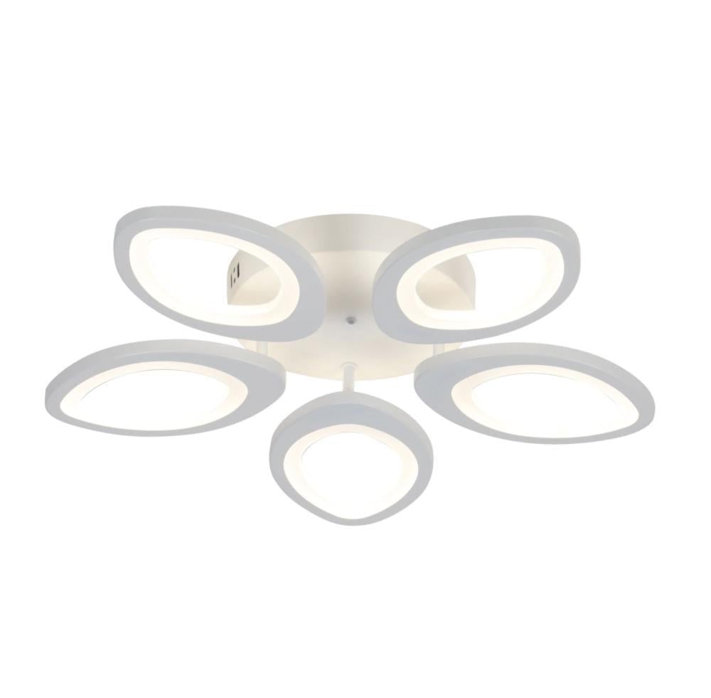 LED-люстра стельова Valeso з пультом та акриловими плафонами 3000/6500K IP20 G 2730/5 WT 90 90W Білий (28687112)