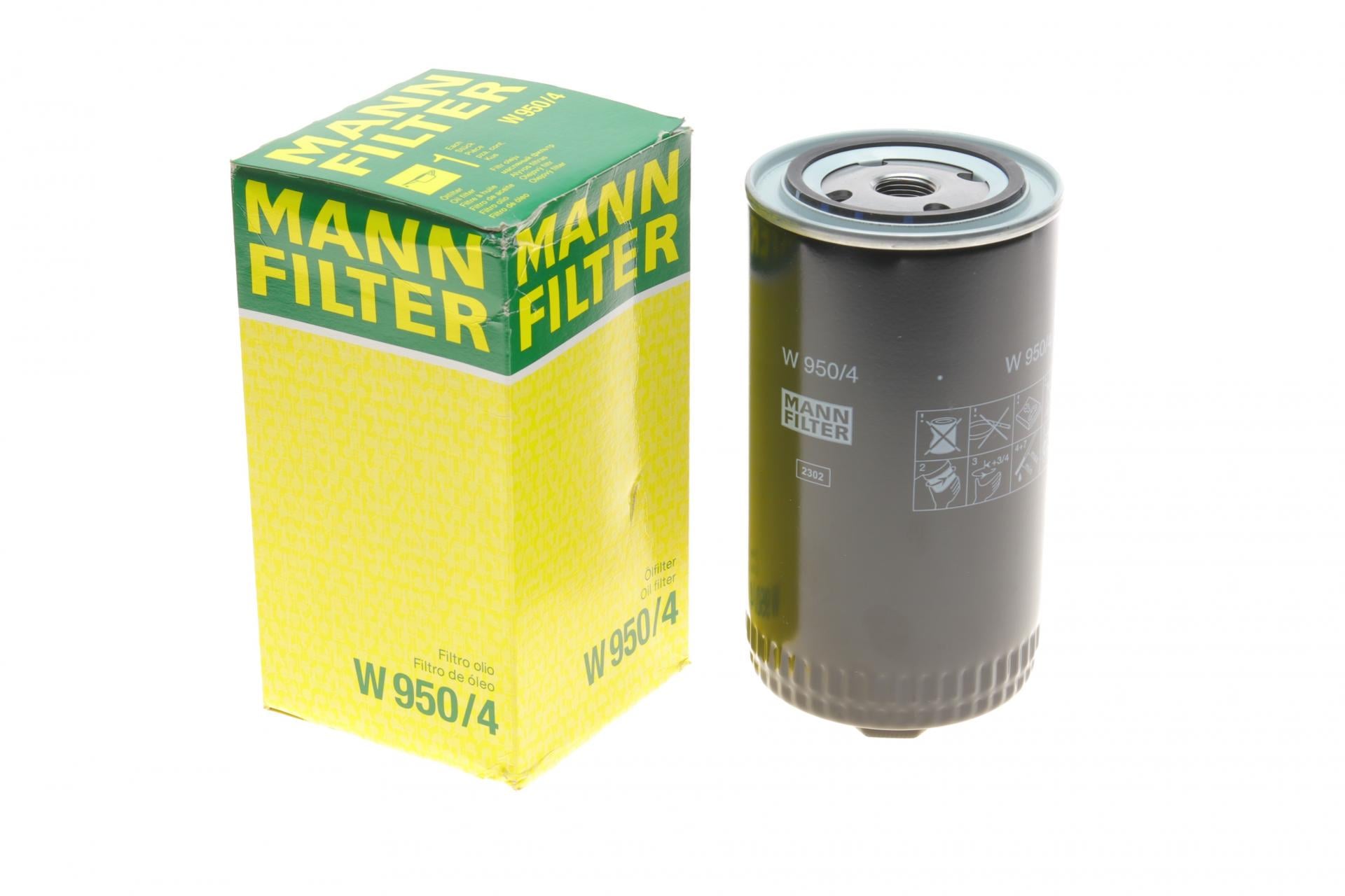 Фильтр масляный Mann-Filter для VW T4 2,4D/2,5TDI 90-03/Volvo 940/960 2,4TD 90-96 (W 950/4)