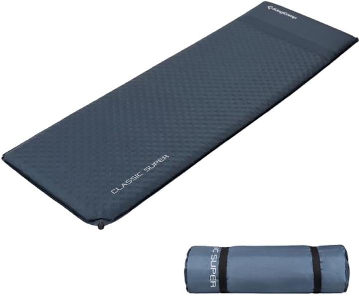 Коврик самонадувной KingCamp Classic Super 50мм KM3597 Dark slate Grey (KM3597_DARKSLATEGREY) - фото 2