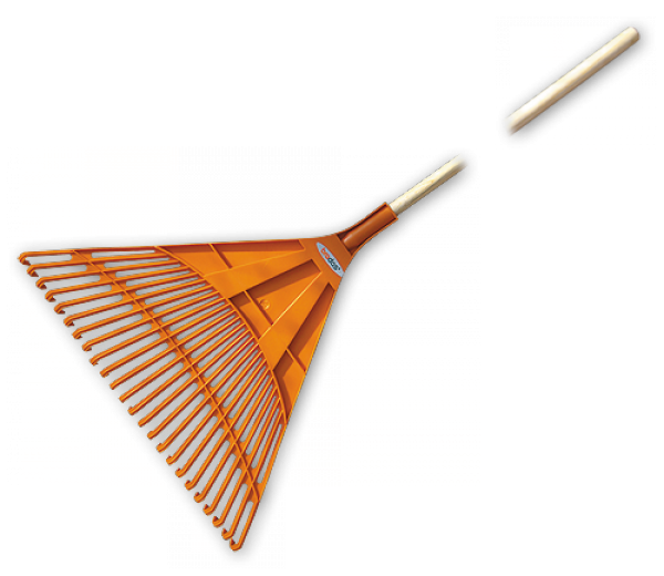 Граблі віялові з дерев'яним держаком 24 зубці (KT-CX24B)
