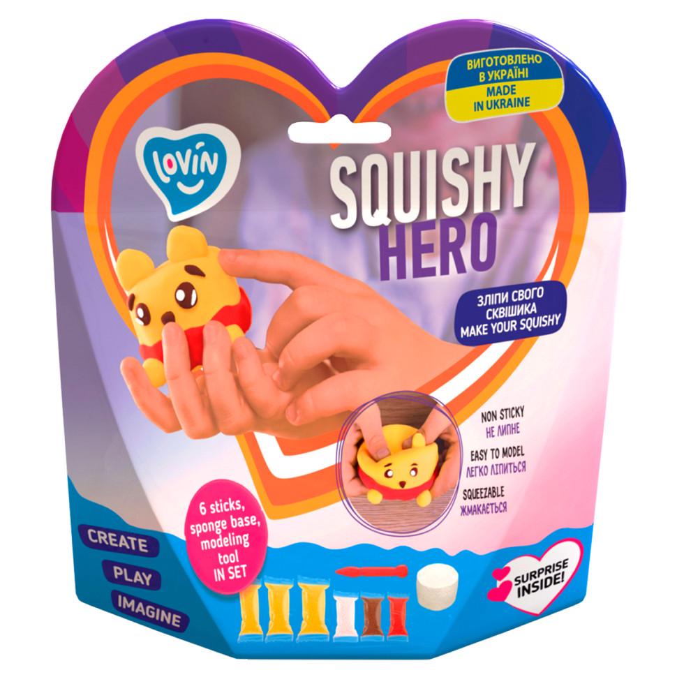 Набор для лепки с воздушным пластилином Squishy Squiny Pooh ТМ Lovin от 3 лет 14х10х4 см Разноцветный (PZ-340-P-232)