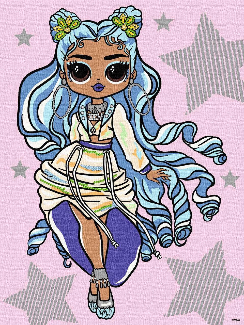 Картина по номерам Ideyka LOL Surprise OMG Fashion show Missy Frost со стразами 30х40 см (2824289774)