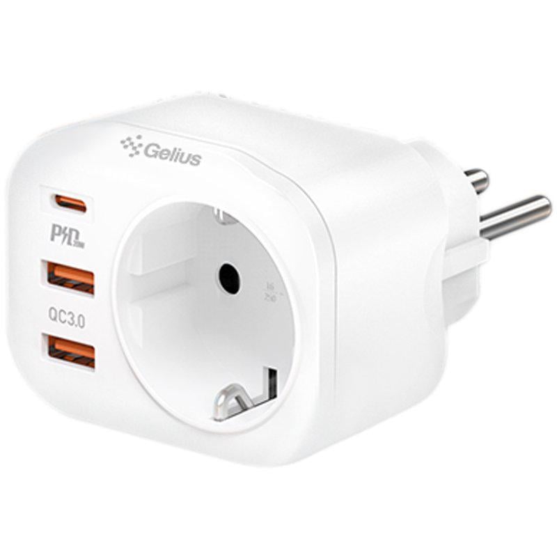 Зарядное устройство сетевое Gelius Moxie GP-HC050 2USB QC3,0 Type-C PD20W White (90472) - фото 3 Зарядное устройство сетевое Gelius Moxie GP-HC050 2USB QC3,0 Type-C PD20W White (90472) - фото 3