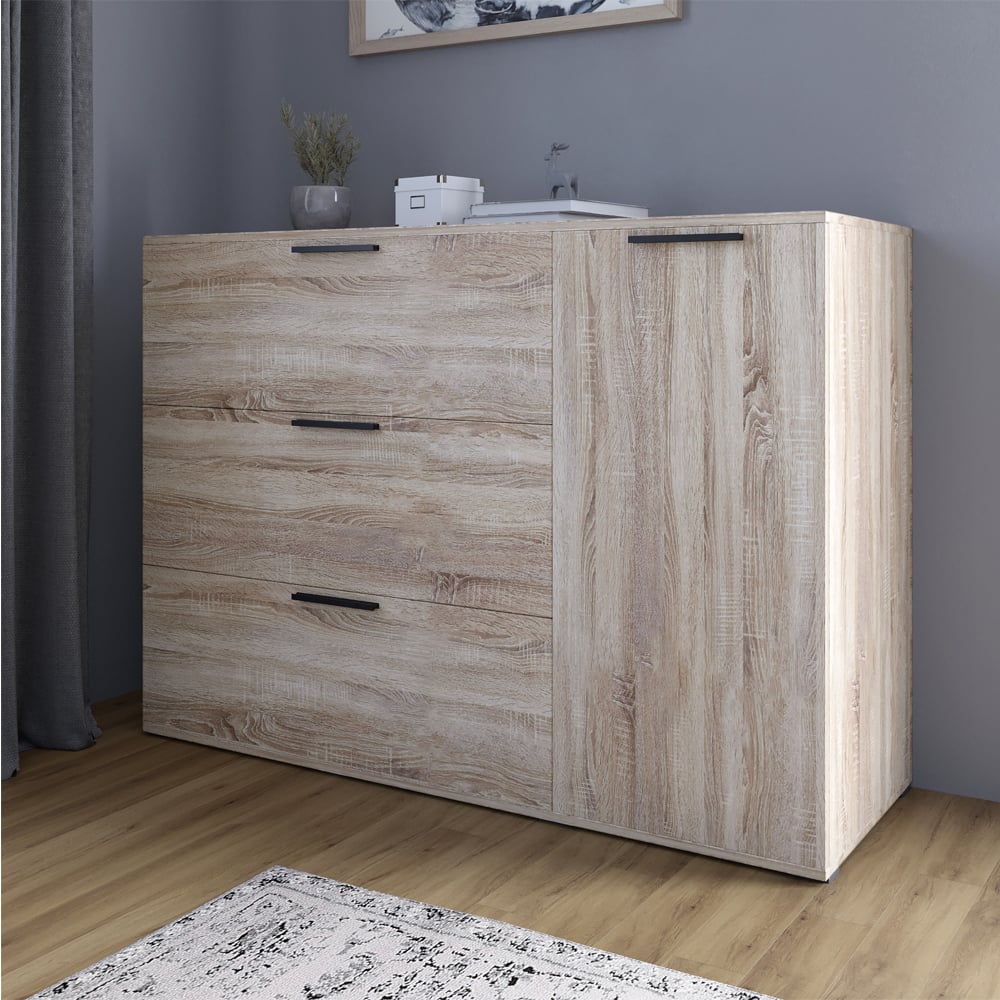 Комод Lion Краш 120x43x86 см Дуб Сонома (LION-044153) Комод Lion Краш 120x43x86 см Дуб Сонома (LION-044153)