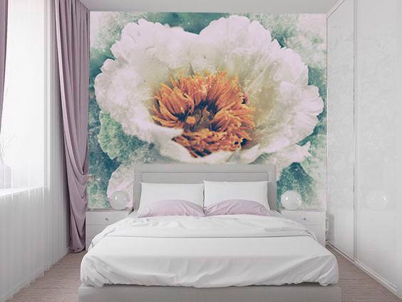 Фотообои 3D флизелиновые цветочные для спальни/зала/кухни Цветок