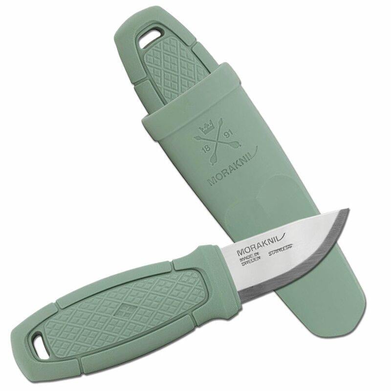 Нож туристический Morakniv Eldris Light Duty Green Drop-point Sandvik 12C27 нержавеющая сталь 59 мм Мятный (2359470609)