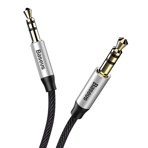 Кабель BASEUS CAM30-BS1 аудіо Jack 3,5 мм Yiven Audio Cable M30 M/M 1 м Silver/Black (561858)