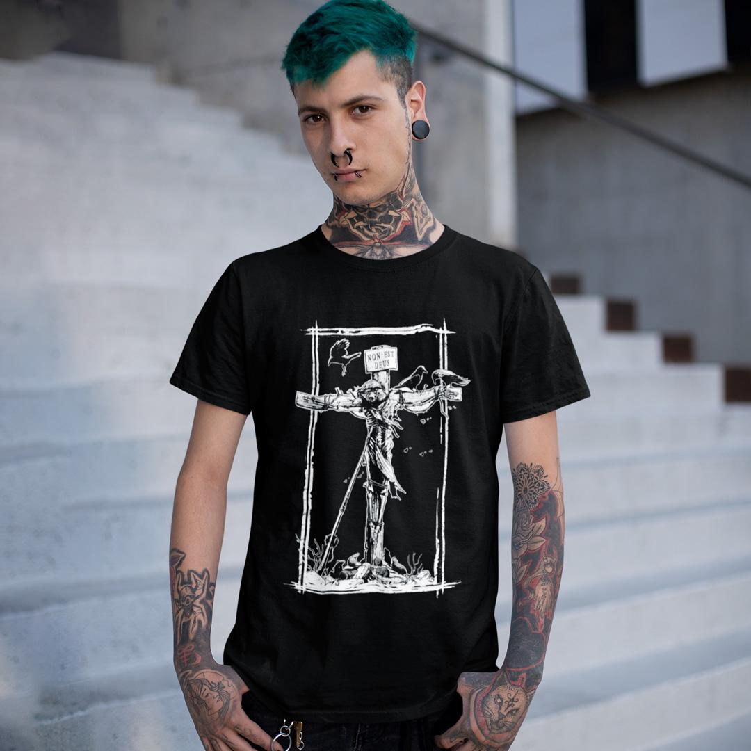 Футболка унисекс Non Est Deus The Crucified One 3XL Черный (0000015294)