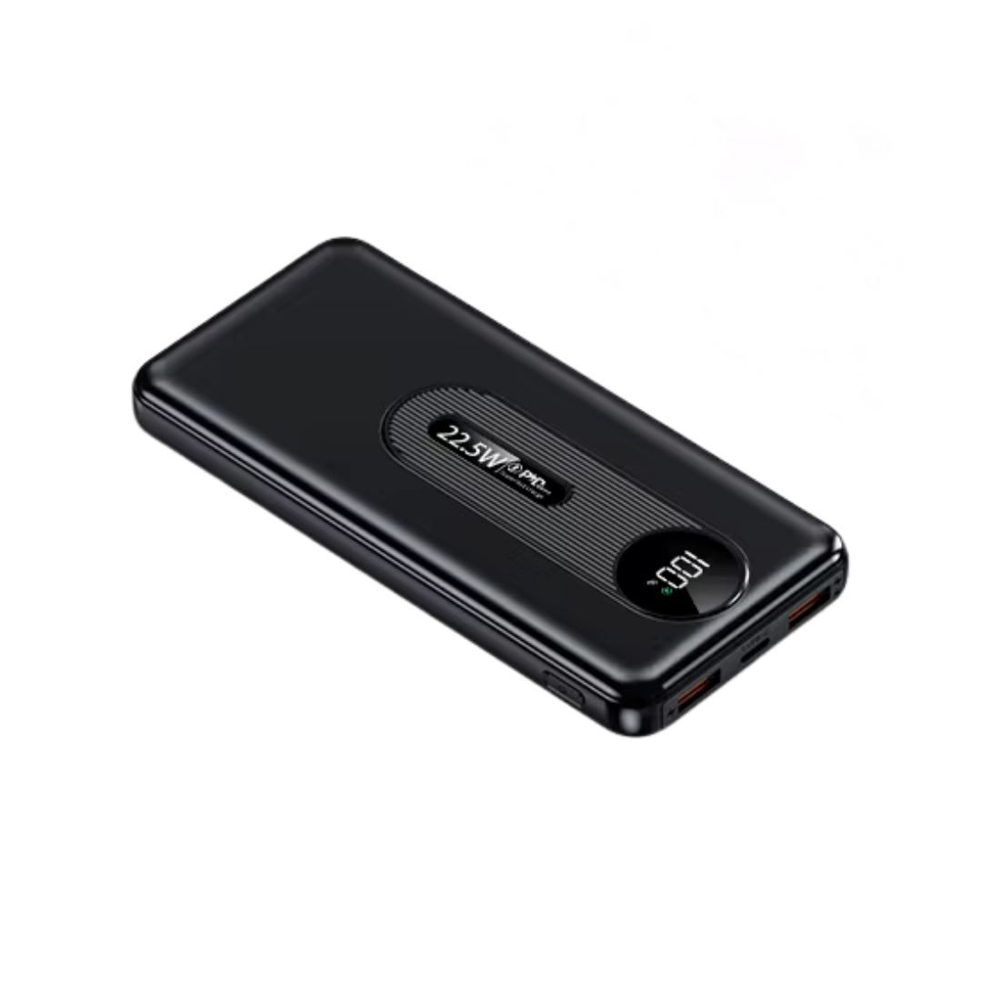 Павербанк с быстрой зарядкой со встроенными кабелями Type-C/Lightning/MicroUSB/USB 10000 mAh Black (Powerbank_9_Black)