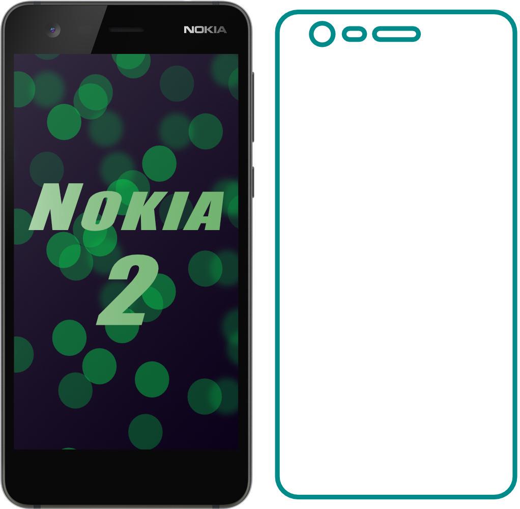 Защитное стекло Nokia 2 (Прозрачное 2.5 D 9H) (06470)