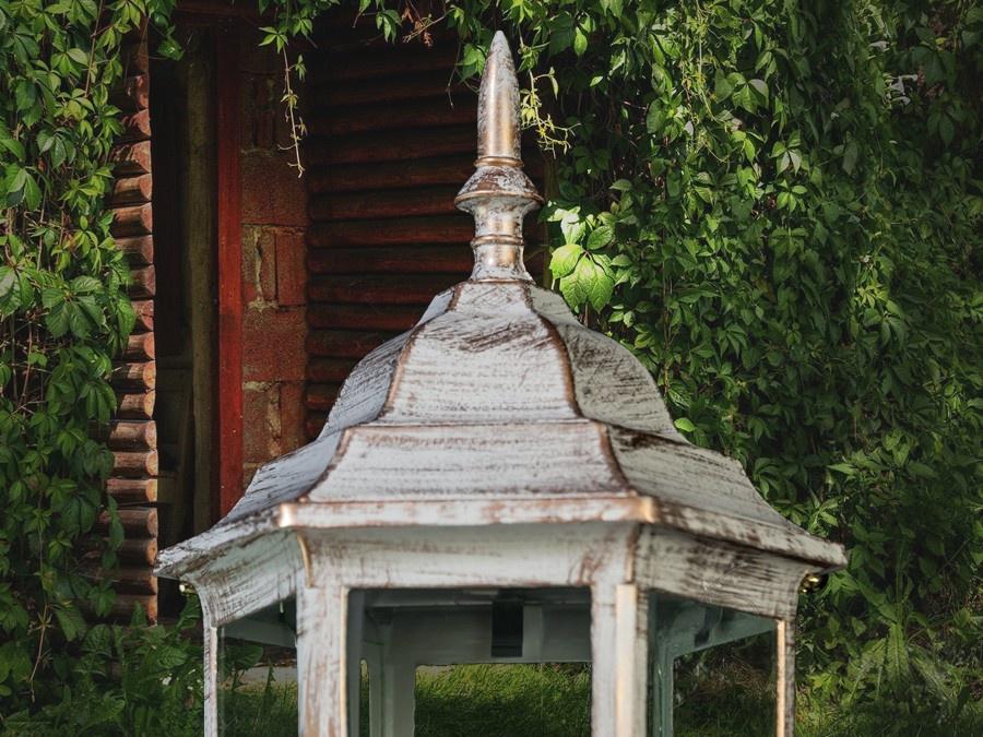 Садово-парковый светильник Белый/Патина (DJ032-W1 WH) - фото 2 Садово-парковый светильник Белый/Патина (DJ032-W1 WH) - фото 2