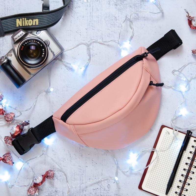 Сумка бананка на пояс Sambag Marina MSG 24x15x8 см Пудровый