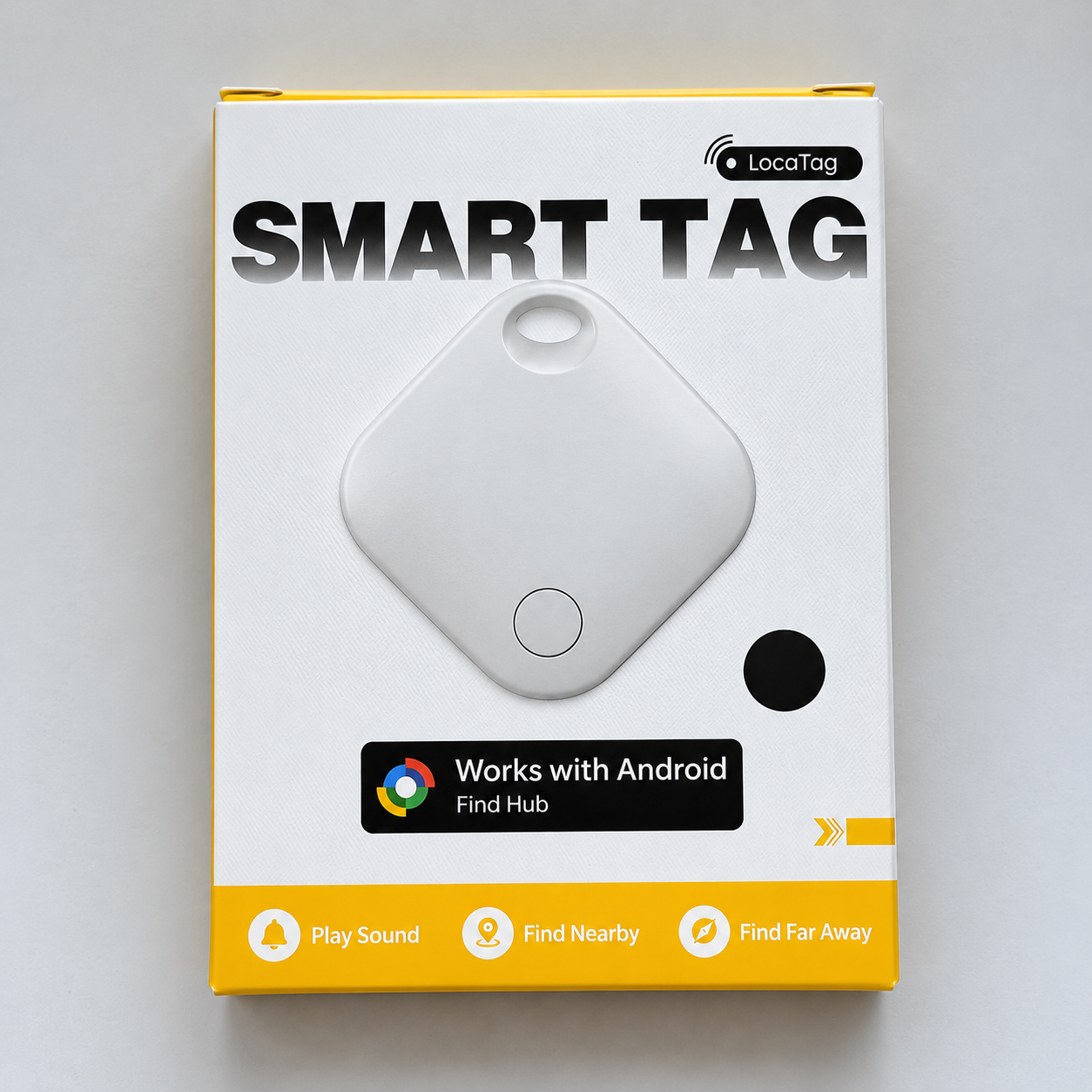 Трекер Bluetooth Smart Tag для Android Google Find Hub Білий