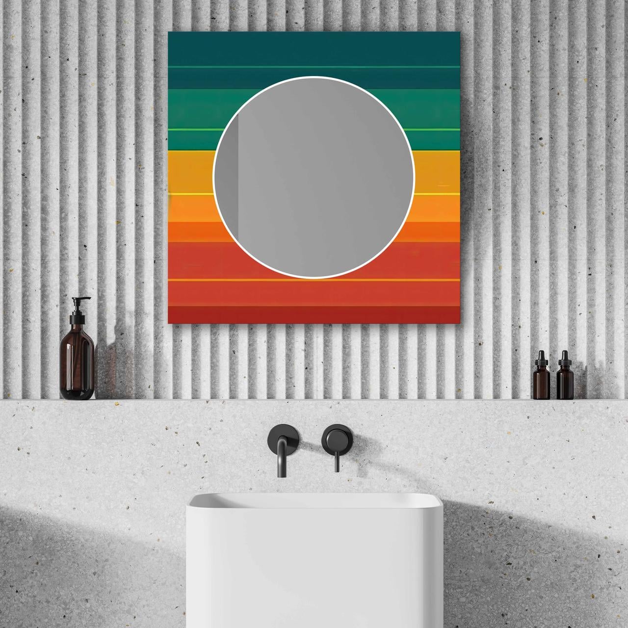 Зеркало на стену NovellaPrint с рисунком узора квадратное 50х50 см (2014.4)