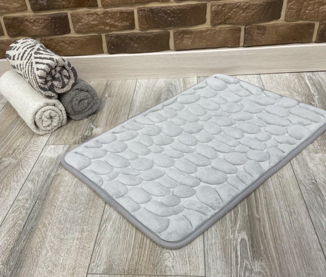 Коврик для ванной Stone Premium Memory Foam 80х50 см Светло-cерый (KS0002) - фото 6 Коврик для ванной Stone Premium Memory Foam 80х50 см Светло-cерый (KS0002) - фото 6