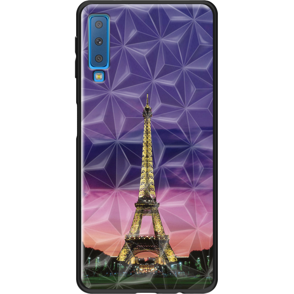 Чехол Boxface Samsung A750 Galaxy A7 2018 Полночь в Париже Черный силикон с призмой (35481-up964-37864)