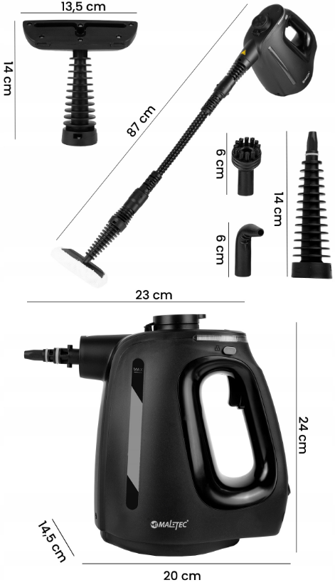 Пароочиститель Maltec HDS3550W-PRO Черный - фото 2 Пароочиститель Maltec HDS3550W-PRO Черный - фото 2