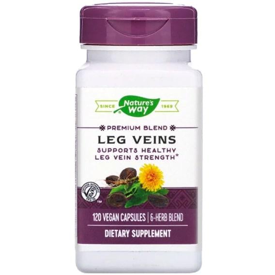 Комплекс для профілактики тиску та кровообігу Nature's Way Leg Veins Premium Blend 120 Veg Caps (NWY-15335)