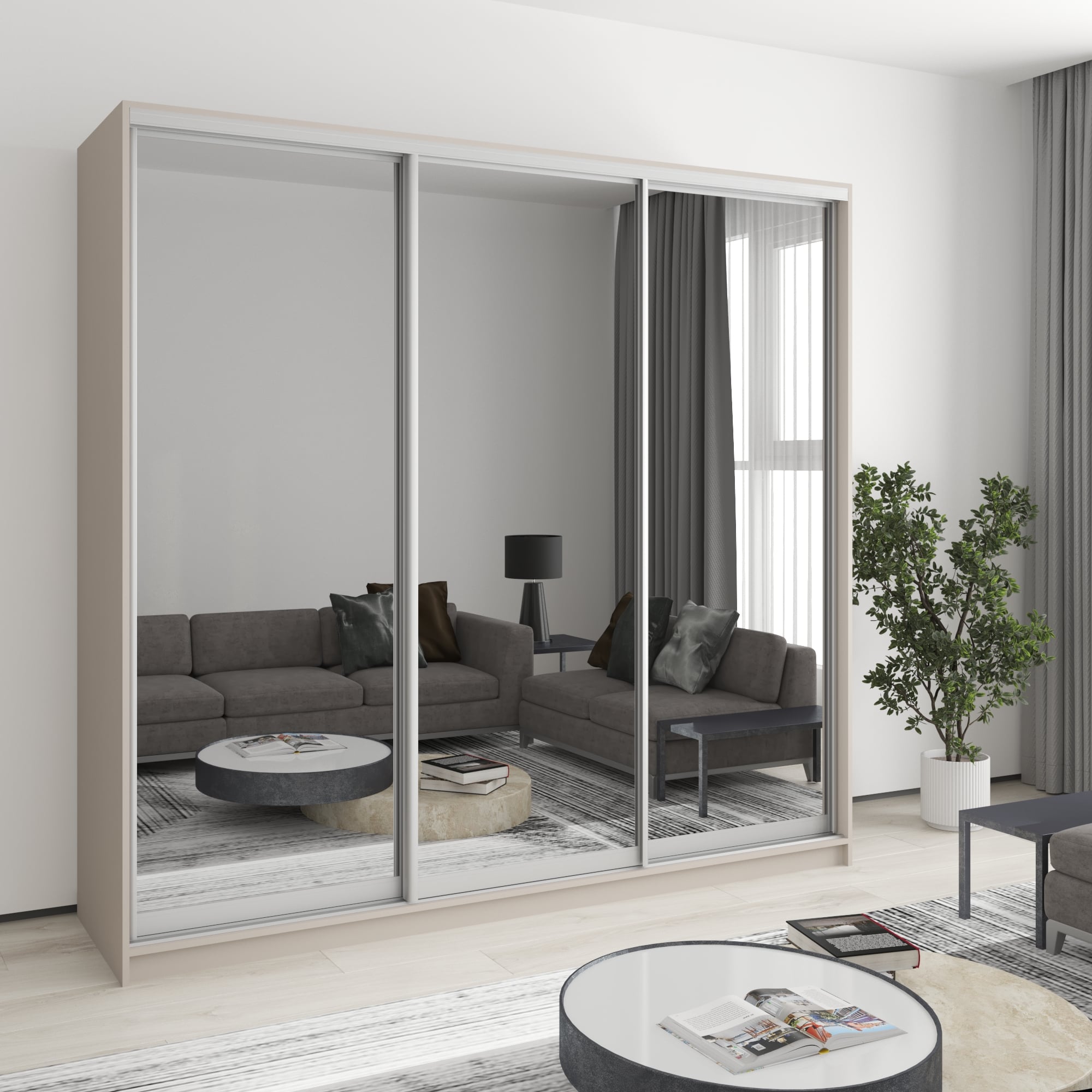 Шкаф-купе трехдверный Mebel Star Комбо AL MBS-3266 220х45х210 см Кашемир (1004436) Шкаф-купе трехдверный Mebel Star Комбо AL MBS-3266 220х45х210 см Кашемир (1004436)