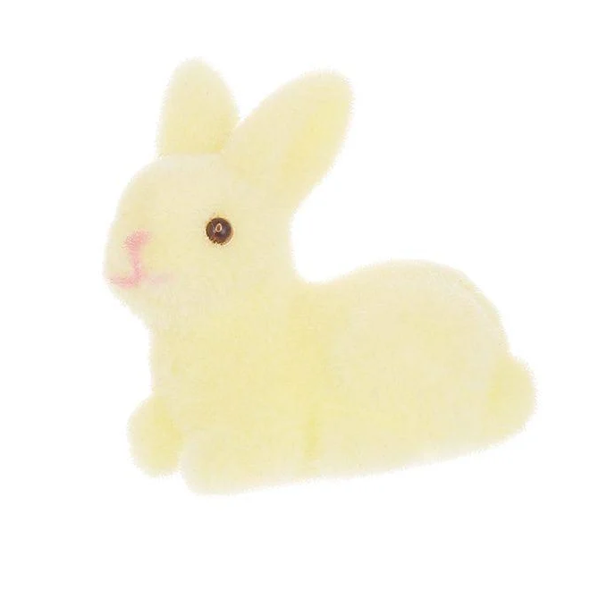 Набор фигурок Flora Кролики из флока 3 шт. Желтый (42097)