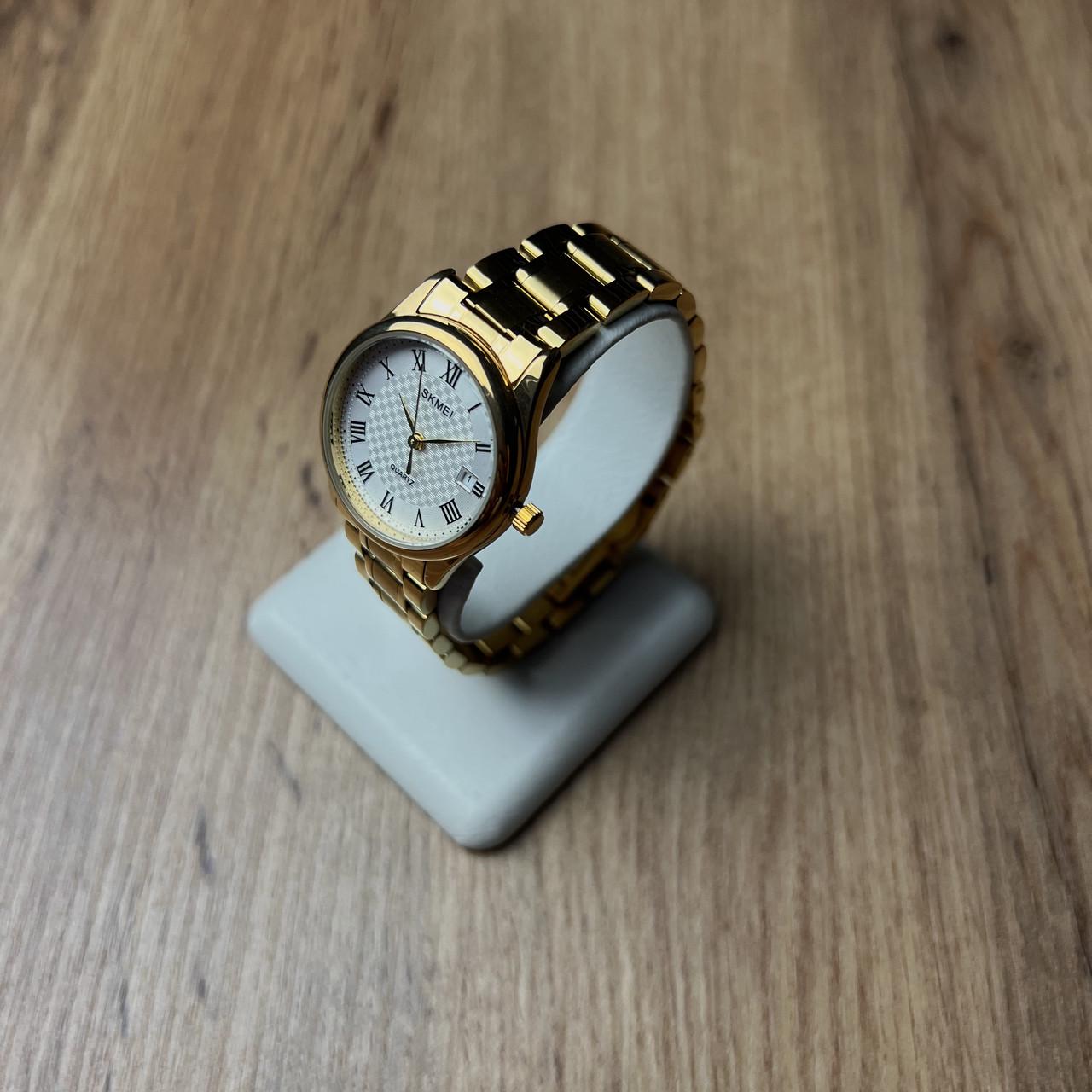 Годинник жіночий металевий Skmei з датою Золотистий (z071-3) - фото 3 Годинник жіночий металевий Skmei з датою Золотистий (z071-3) - фото 3