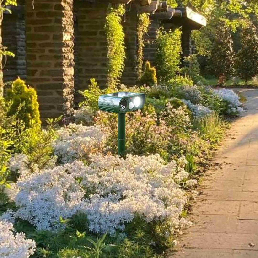 Отпугиватель животных на солнечной батарее Bodasan ультразвуковой уличный для птиц/зверей/насекомых (2534230082) - фото 8