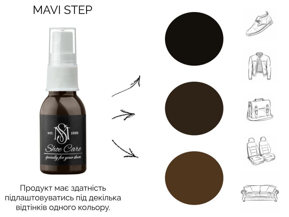 Жир норки для взуття MAVI STEP-Grease Spray 25 мл Темно-коричневий (E03/106/025) - фото 3