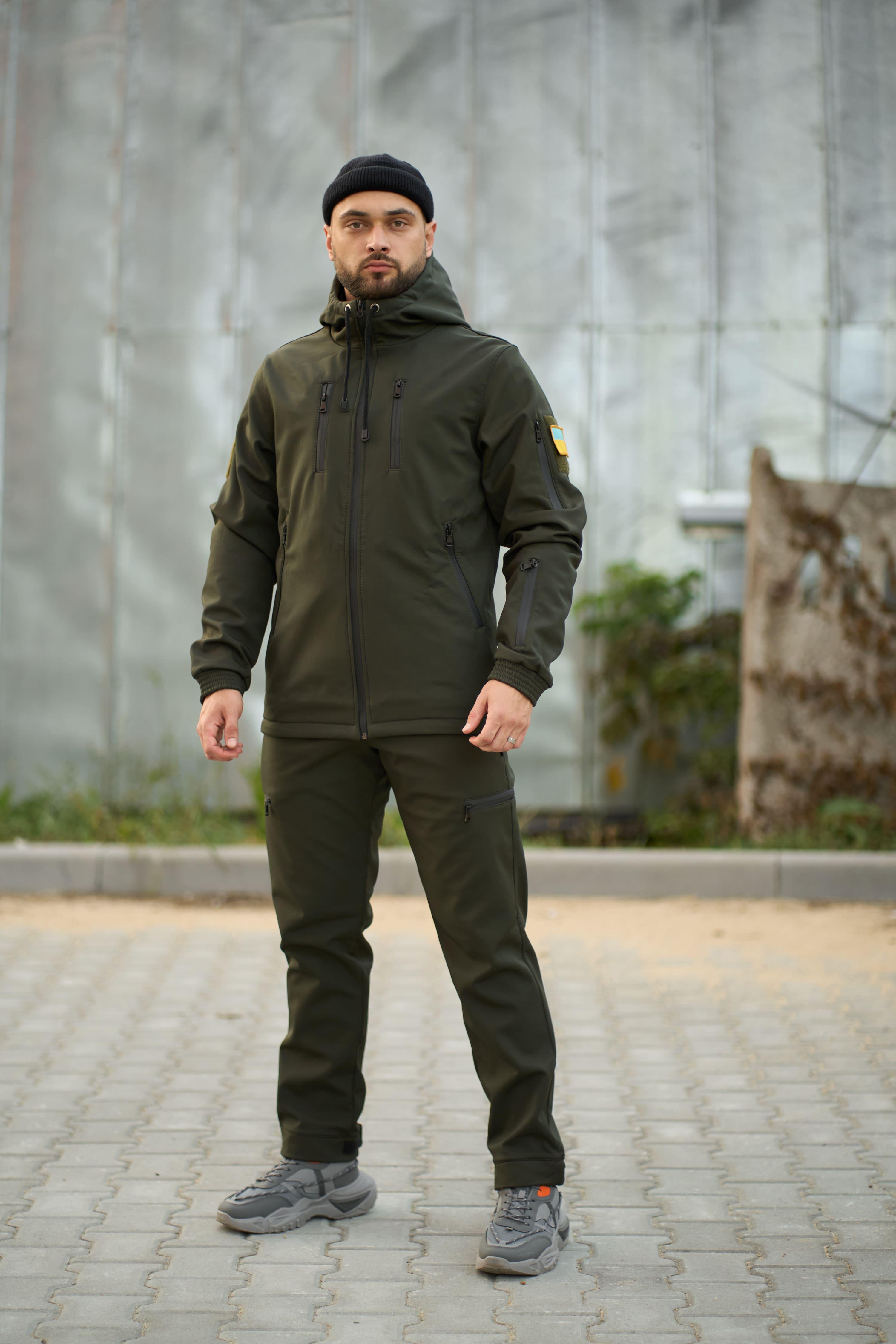 Комплект мужской Intruder SoftShell Reef с шевроном 2XL c шевроном Хаки