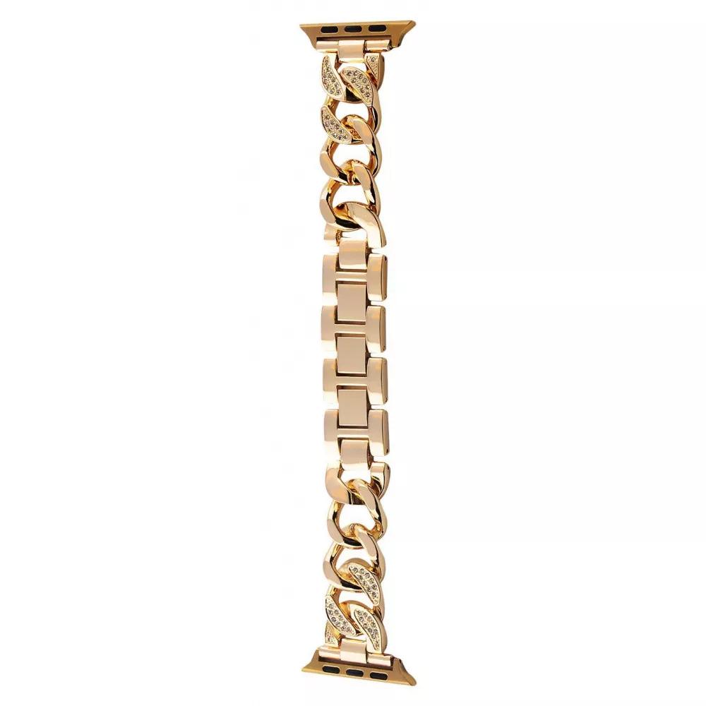 Ремешок PRC для смарт-часов Apple Watch Metal Diamonds 38/40/41 мм Gold (13968076)