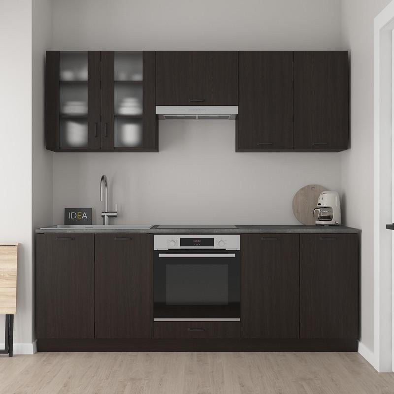 Готова кухня Idea Ніко з матовою стільницею 28 мм/220 см Венге (22668825)