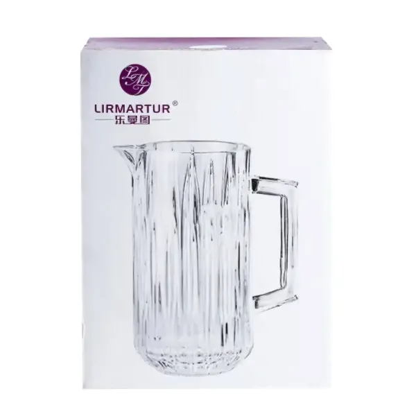 Глечик для напоїв Lirmartur гранований з товстого скла 1,2 л Прозорий - фото 3 Глечик для напоїв Lirmartur гранований з товстого скла 1,2 л Прозорий - фото 3