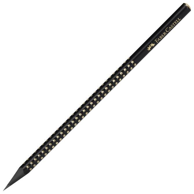 Карандаш чернографитный Faber-Castell GRIP SPARKLE B Midnight Gold (118278) Карандаш чернографитный Faber-Castell GRIP SPARKLE B Midnight Gold (118278)