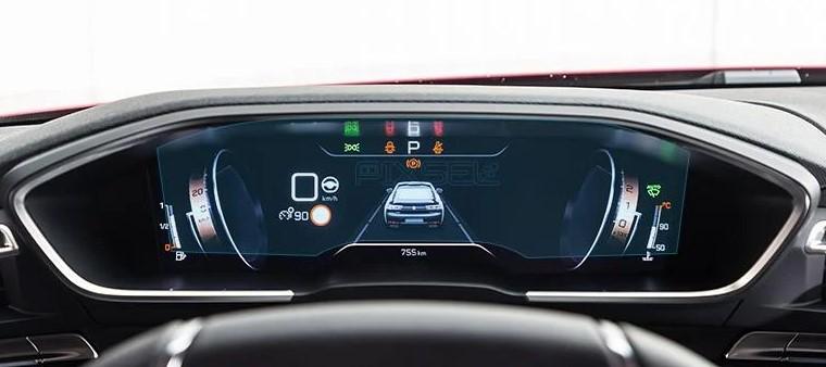 Стекло защитное Pixsel гибридный глянец на приборную панель Peugeot 3008 11,8“ 2018