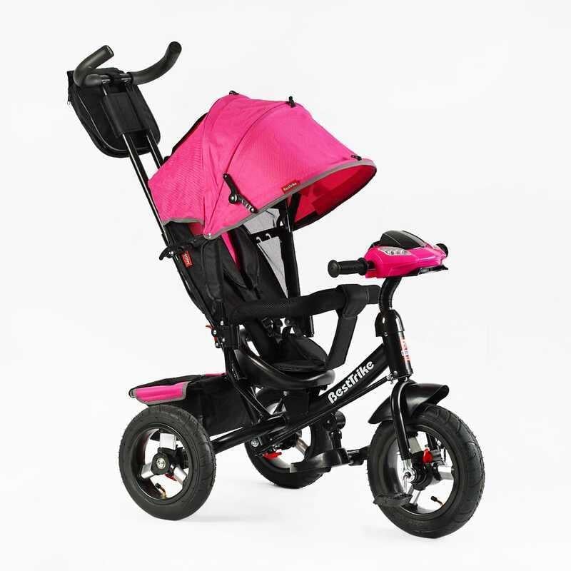 Велосипед детский Best Trike надувные колеса/фара с USB/пульт Pink (162588)