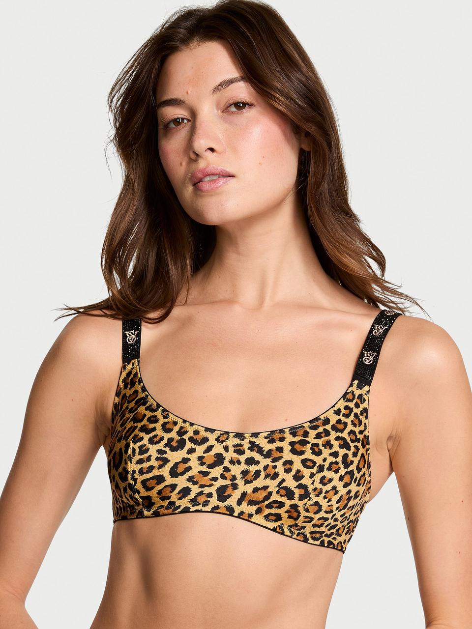 Бюстгальтер Victoria's Secret Shine Strap Bralette XS Коричневый (2405918945)