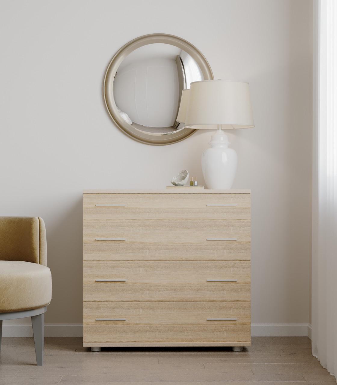 Комод Эверест на 4 ящика К-1 80х45х73 см Дуб сонома (DTM-2069)