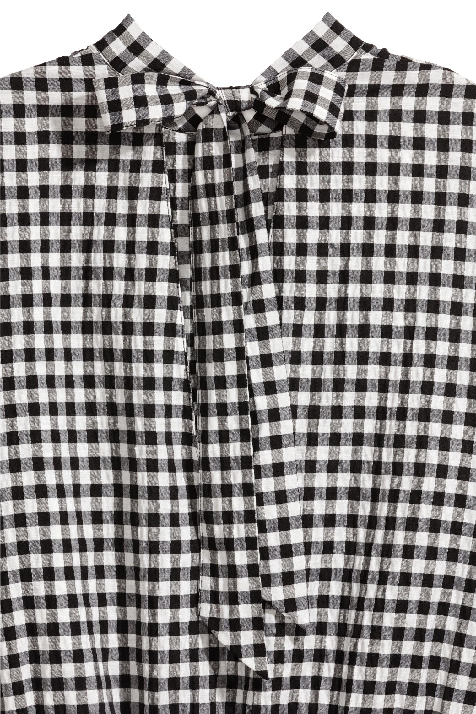 Блуза р. 38 клітинка Чорно-білий (5481566RP12) - фото 2 Блуза р. 38 клітинка Чорно-білий (5481566RP12) - фото 2