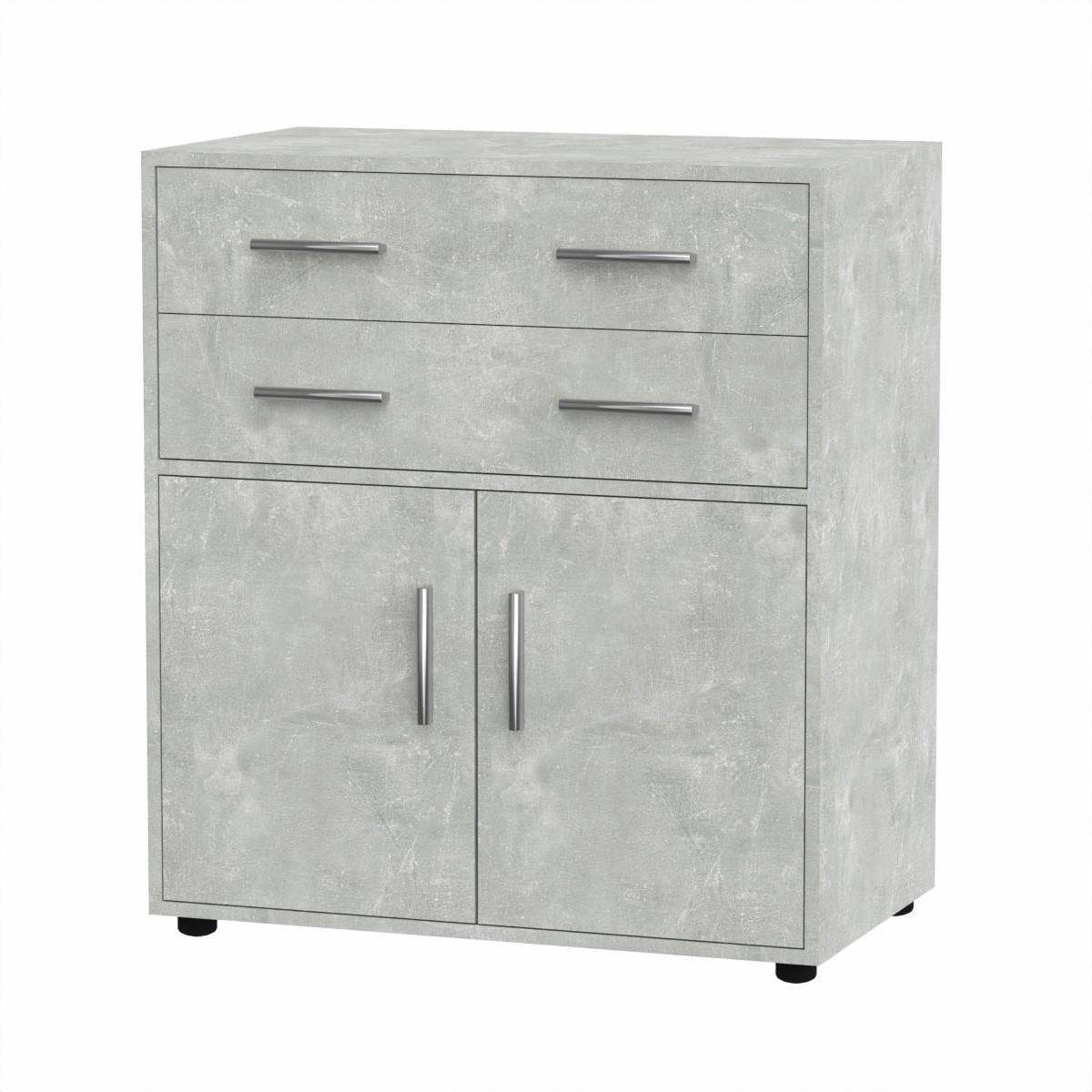 Комод для гостиной с выдвижными ящиками Компанит 2+2 78х45х87 см Ателье светлый (13550935) - фото 1